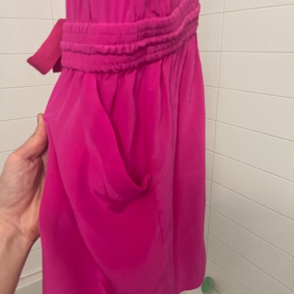 Aritzia Fuchsia Silk Romper - Picture 5 of 5